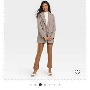 Oversized Houndstooth Blazer